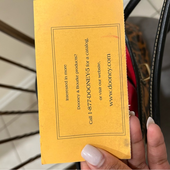 Dooney & Bourke Leopard Print Tote - Tan and Black - Picture 5 of 6